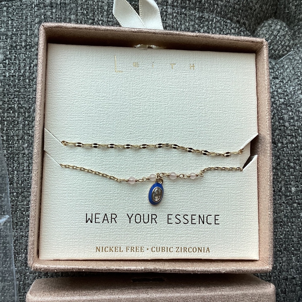 Leith Enamel Bezel Pendant Bracelet One Size